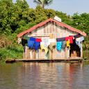 A photograph depicting South America